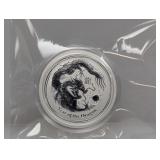 1/2oz .999 Silv Australian Yr of the Dragon