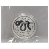 1/2oz .999 Silv Australian Yr of the Snake