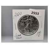 2020 1oz .999 Silv Eagle $1 Dollar