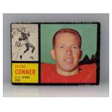 1962 Topps Football Clyde Conner 156 Damage
