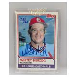 Whitey Herzog 8/63 2004 Topps Cert #186 Auto