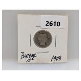 1903 90% Silv Barber Dime