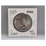 1923 90% Silv Peace $1 Dollar