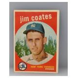 1959 Topps Jim Coates HN Yankees Indents/Corners