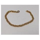 7" Vermeil/.925 Sterl Ornate Pattern Link Bracele