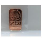 1oz .999 Copper Buffalo Art Bar