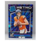 2024 NFL Donruss Retro Blue Laser RRC Ref Bo Nix