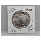 1922 90% Silv Peace $1 Dollar