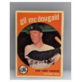 1959 Topps Gil McDougald 1951 AL ROY 345 Damage