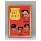 1962 Topps Baseball 1961 AL ERA LEADERS 55 Corners