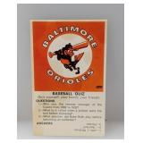 1969 Fleer Baseball Quiz Orioles Stains/Corners