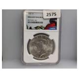 NGC 1924 BU 90% Silv Peace $1 Dollar