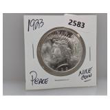 1923 90% Silv Peace $1 Dollar
