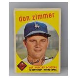 1959 Topps Don Zimmer 287 Corners/Edges/Surface