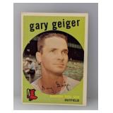 1959 Topps Gary Geiger HN Red Sox Corners/Edges