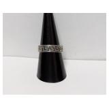 .925 Sterl Greek Key Band Sz 8.5