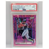 2019 VIP Ronald Acuna Gold Party Pink /50 PSA 9
