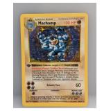 Pokemon 1999 1st Ed Shadowless Machamp Holo 8 HP*