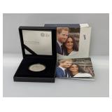 2018 28.28G .999 Silv UK Royal Wedding PF Coin