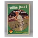 1959 Topps Baseball Willie Jones 208 Damage