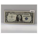 1957-B Blue Seal $1 Silver Certificate