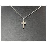 13" .925 Sterl Chain w/Cross Pendant