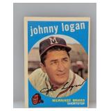 1959 Topps Johnny Logan 225 Corners/Edges/crease