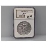 NGC 2008 MS69 1oz .999 Silv Eagle $1