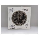 1987 1oz .999 Silv Eagle $1 Dollar