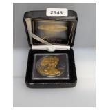 2017 1oz .999 Silv Eagle Gold Plated $1