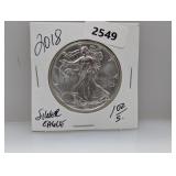 2018 1oz .999 Silv Eagle $1 Dollar