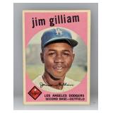 1959 Topps Jim Gilliam ROY 306 Corners/Edges/Stain