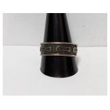 .925 Sterl Ankh Motif Band Sz 12.5