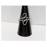.925 Sterl Contemporary Sculptural Ring Sz 9