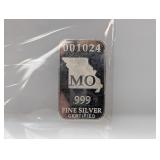 1oz .999 Silv MO Art Bar