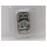 1oz .999 Silv Buffalo Art Bar