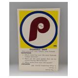 1969 Fleer Baseball Quiz Phillies Corners/Stains