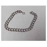 7" .925 Sterl Charm Chain Bracelet