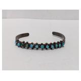 .925 Sterl Turquoise Cuff Bracelet