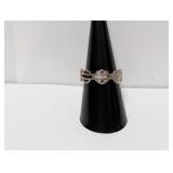 .925 Sterl Diam Harley Davidson Ring Sz 8.5