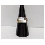 .925 Sterl Mother of Pearl Ring Sz 7.5