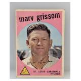 1959 Topps Baseball Marv Grissom 243 Damage
