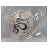 1oz .999 Silv Yr of the Snake $1
