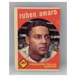 1959 Topps Ruben Amaro Rookie Card 178 Damage