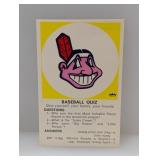 1969 Fleer Baseball Quiz Indians Stains/Corners