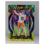 2024 NFL Select Yellow White Green Flash RC Bo Nix