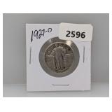 1927-D 90% Silv Liberty Quarter