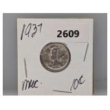 1937 90% Silv Mercury Dime