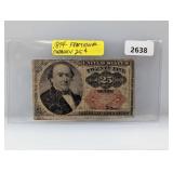 1874 Twenty Five Cents Fractional Currency