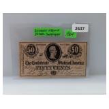1864 Richmond VA Confederate 50 Cents